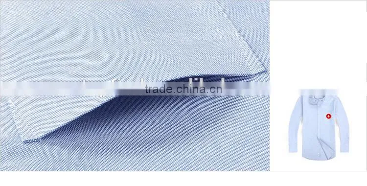 Classic 100% cotton oxford long sleeve with button down collar workwear shirt for men