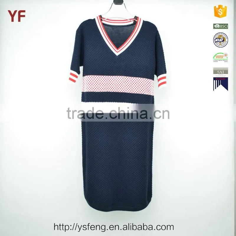 Cotton Materials Women Casual One Piece Latest Sweater Dress Designs