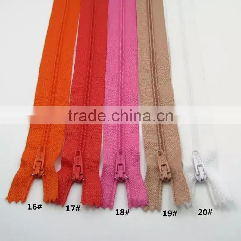 Wholesale No.#3 60 cm Auto Lock Close End Colorful Fabric Tape Nylon Zipper