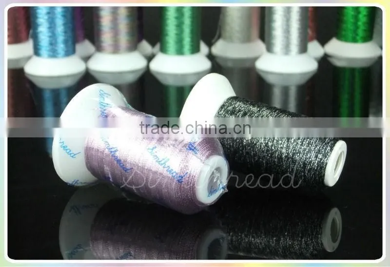 Metallic yarn Machine Embroidery Thread High Luster, Strong Strength