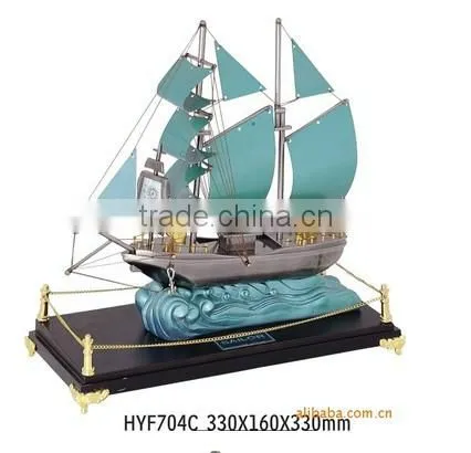 high quality metal boat clocks for company souvenir gift