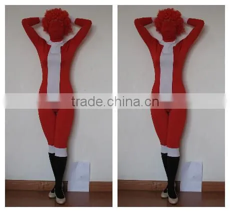 wholesale adult and kids lycra spandex christmas santa zentai suit
