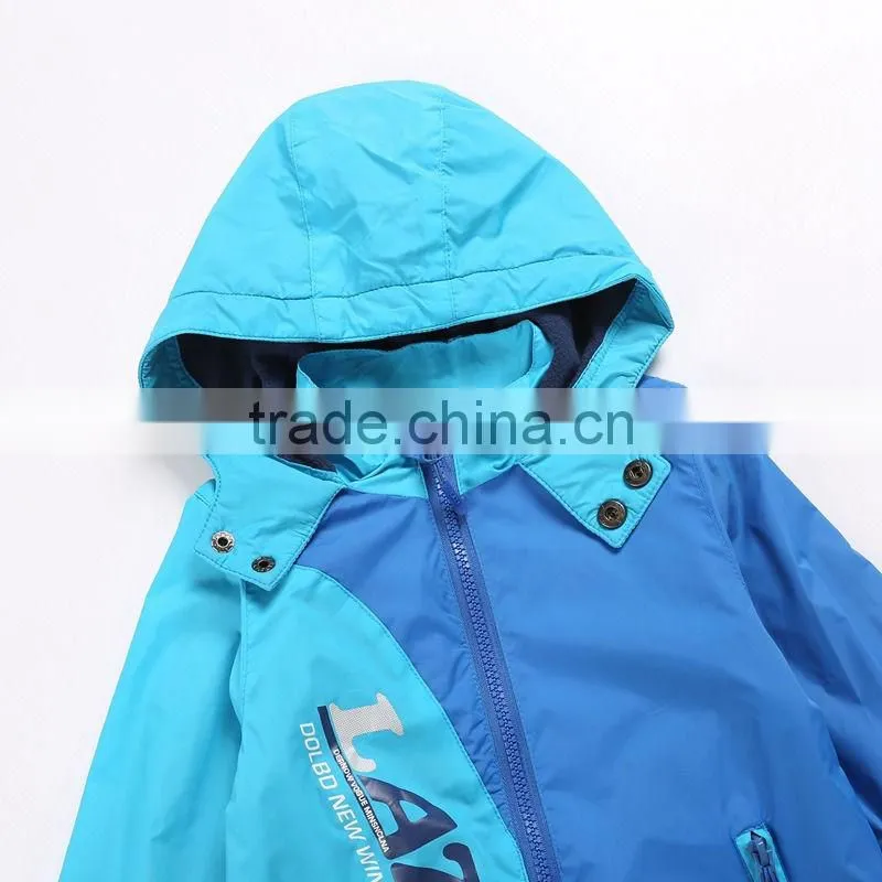 children's hooded turtle-neck colorful sweep jacket