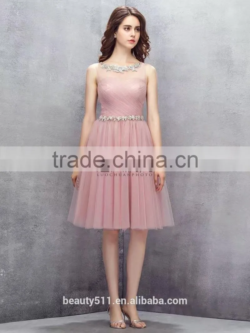 New Fashion Sexy Elegant Sheath Sweetheart pink short evening dress prom dresses ED582
