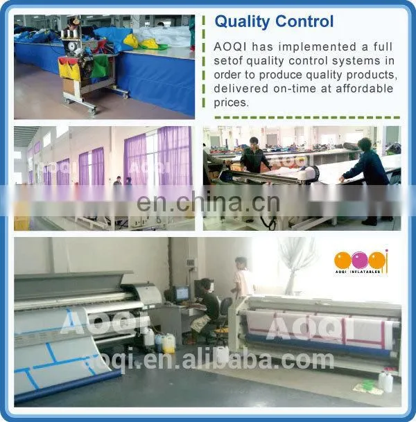 AOQI giant commercial use crazy fun Amercian football inflatable slide from China