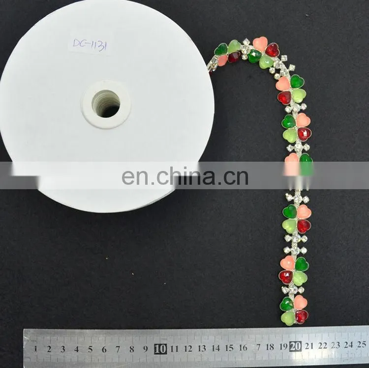 bling bling decorative rhinestone trim/rhinestone chain trim