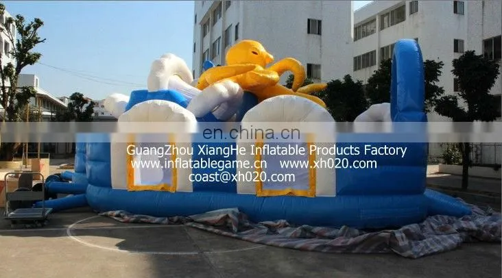 2013 Hot sale commercial grade PVC Tarpaulin brand new OB042 inflatable octopus obstacle courses