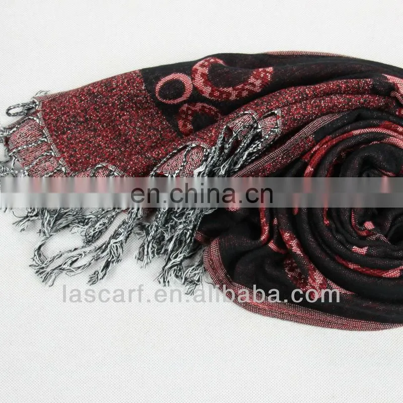 mixed material winter scarf