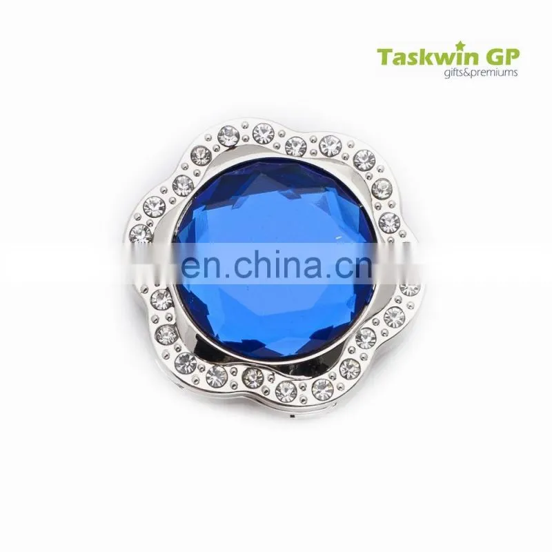 Hot sale custom no MOQ , Crystal metal table hook hanger
