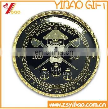2015 cheapest seatile metal gold coins with antique plated