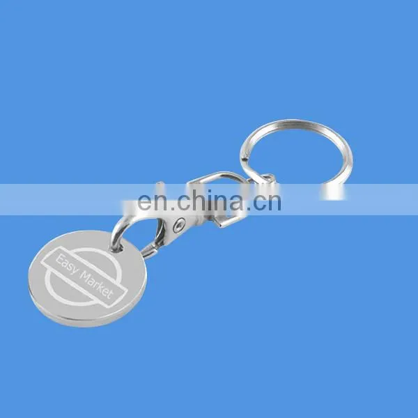 keychain custom logo pound size coin holder