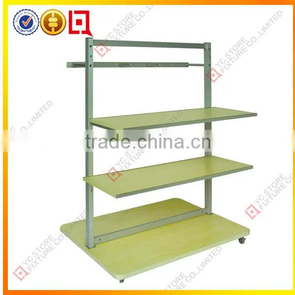 2 Tiers MDF and Metal Clothing Store Fixture