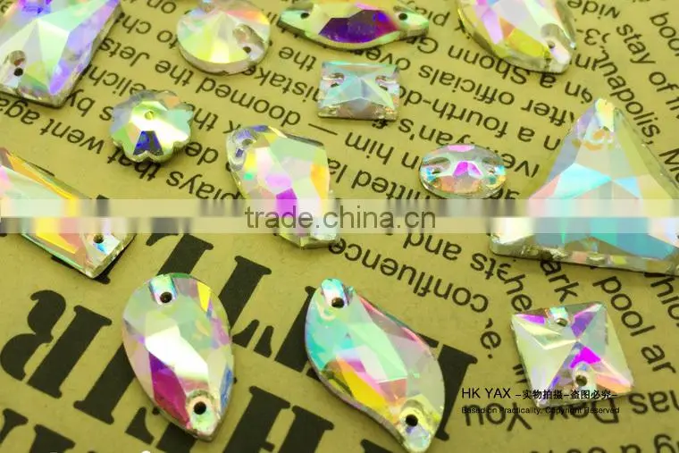 1201C China manufacturer sew on mirrors stone, bling sew on stone mirrors, wholesale mirros sew on stone