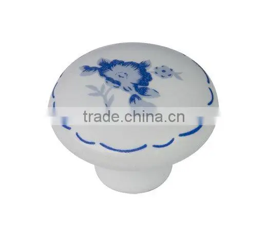 Ceramic flower knob use for furniture