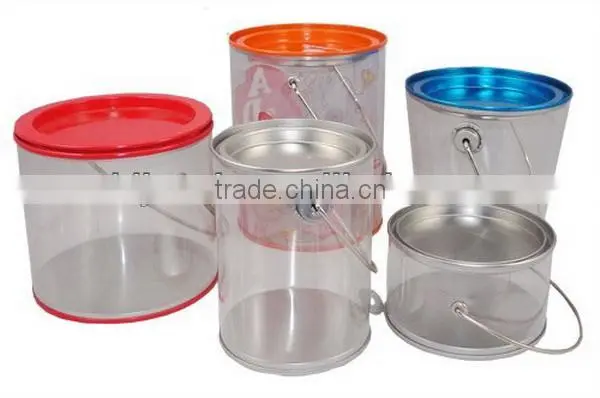 clear tin pail for toy