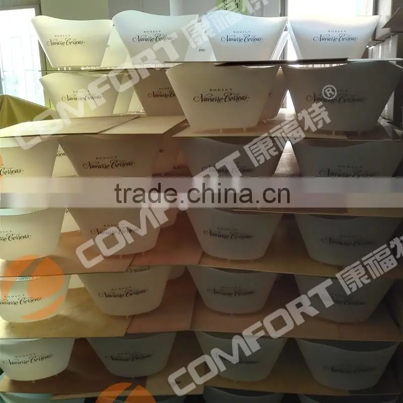 custom standing plastic led illuminated ice bucket for beer promotional project