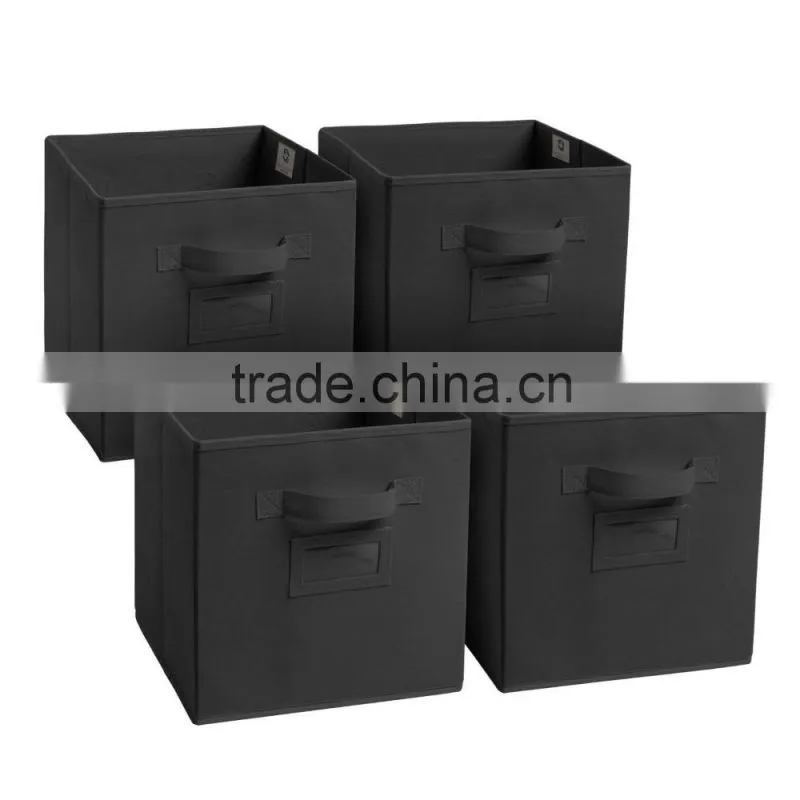 Fashion Red colour Foldable Fabric Storage Box, Folding Basket Set of 4