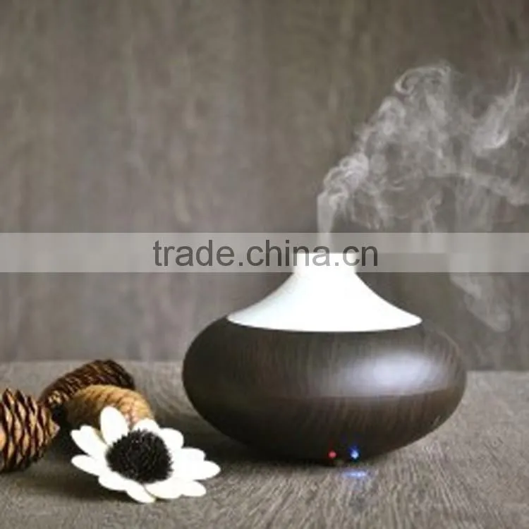 Ultrasonic Aroma Essential Oil Diffuser dark wood grain