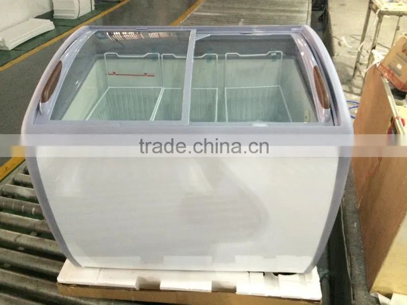 ice cream freezer with ETL glass door freezer display for ice cream