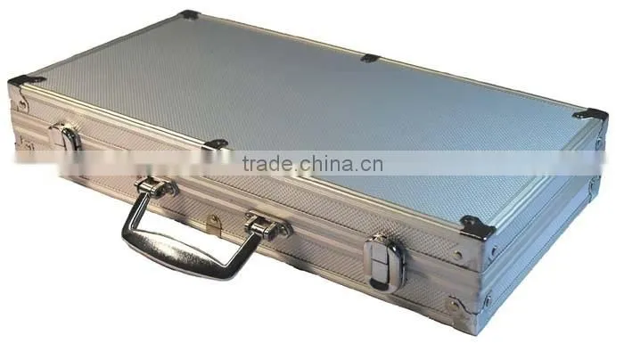 Silver Aluminum 1000 Chip Aluminum Poker Chip Case,Game Card Storage Carrying case