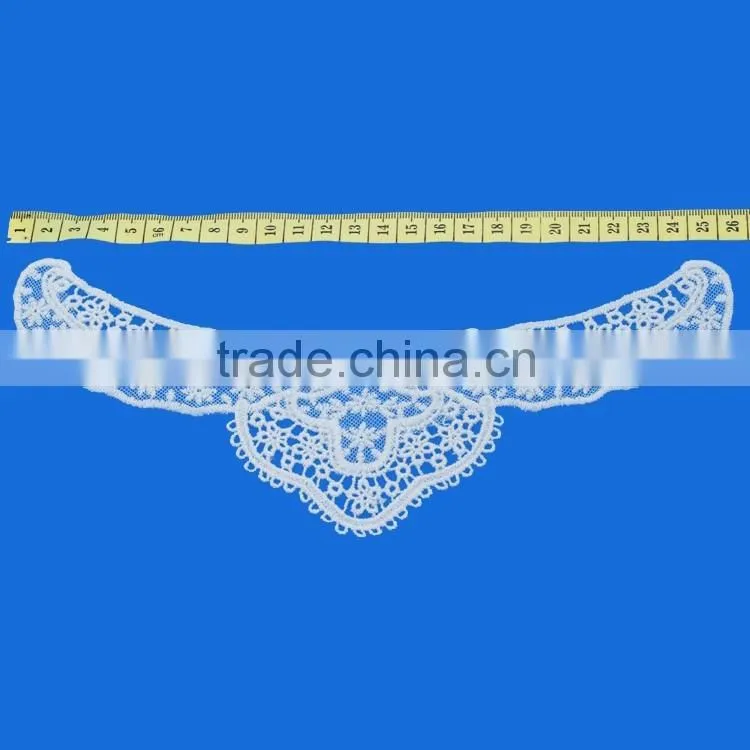 Cheap & Hot Selling Promotion crochet cotton neckline designs with mesh embroidered pattern