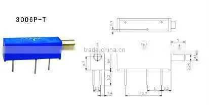 linear potentiometer 3006P-T micro potentiometer b500k potentiometer 24v motor with potentiometer