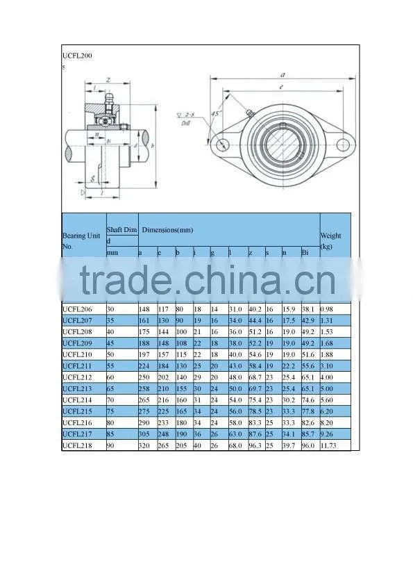 Stainless Steel UCFL200 Series Pillow Block Bearing/Pillow Block Bearing