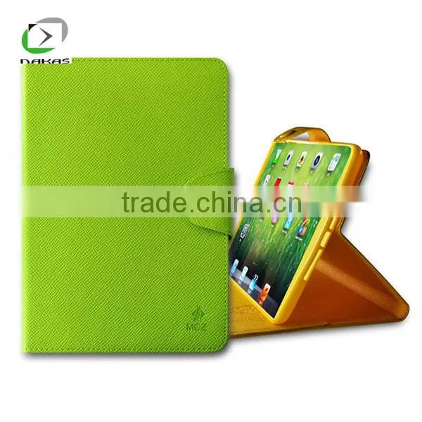 High quality factory price leather case for ipad mini candy colors covers