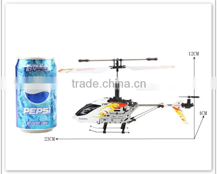 F106 4 Channel IR RC Helicopter Mini Metal Remote Control Helicopter Gyro RTF
