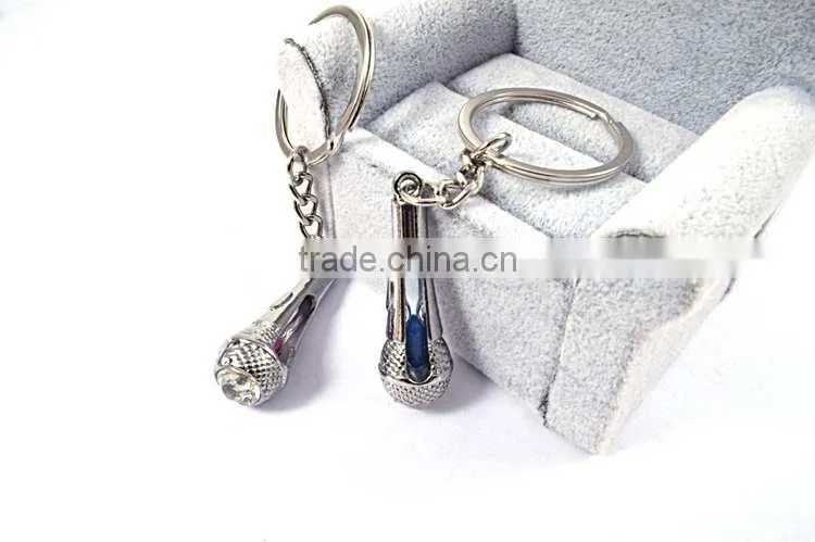 cheap keychains in bulk microphone promotional keychains