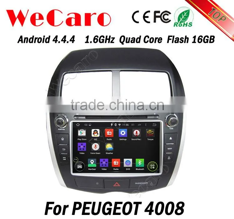 Wecaro WC-MU8064 android 4.4.4 car radio for peugeot 4008 car dvd gps 3G wifi playstore