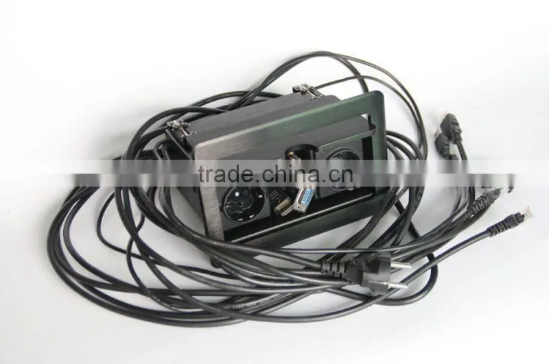 BW Office Table Desktop In Desk USB Hub/Aluminum Tabletop Cable Cubby