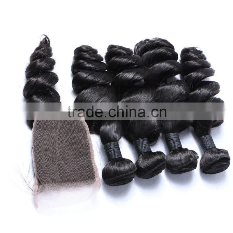 4 bundles of virgin hair Body wave malaysian hair curl hair wavy hair ins tock