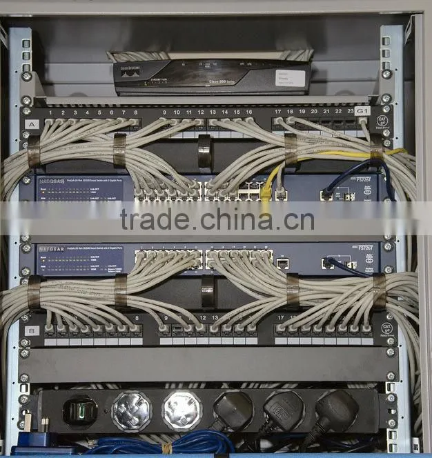 Wholesales UTP 19 inch 4U network category 6 modular patch panel 96 port