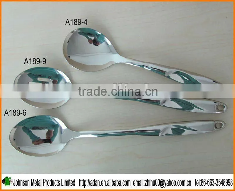 Newest Products -- SS Hollow Handle Kitchen Utensils -- Long Serving Spoon, Kitchen Meat Fork