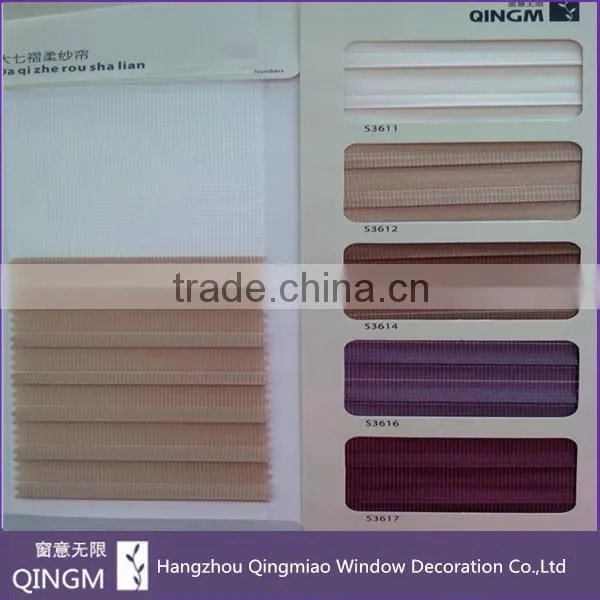 Manufacture 100% Polyester Material Roller Type Pleated Zebra Blind Fabric