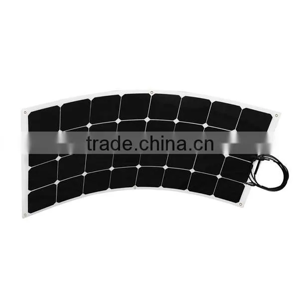 hot sale high efficiency flexible solar panel, mono semi flexible solar panel, 100 watt flexible solar panel china