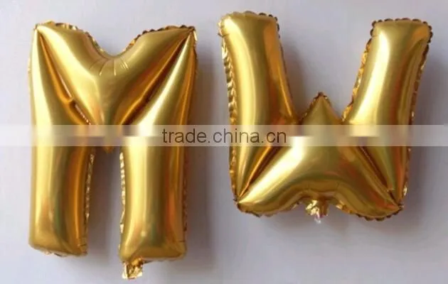 16 inch Gold and Silver Letter Foil Balloons A-Z For Wedding Birthday party, party accessories