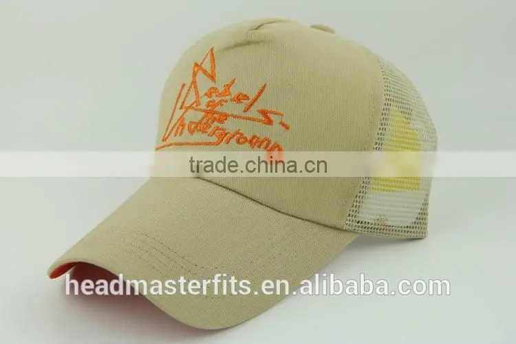 5 panels cotton trucker caps embroidery logo custom trucker cap