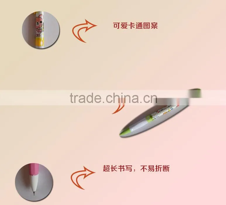2mm lead Click- push plastic pencil with sharpe