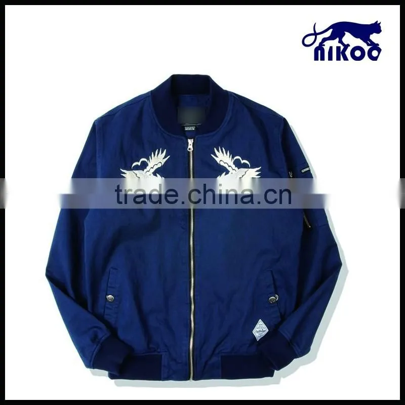 Custom bomber Jacket with embriodery logo,Bomber jacket fashion design