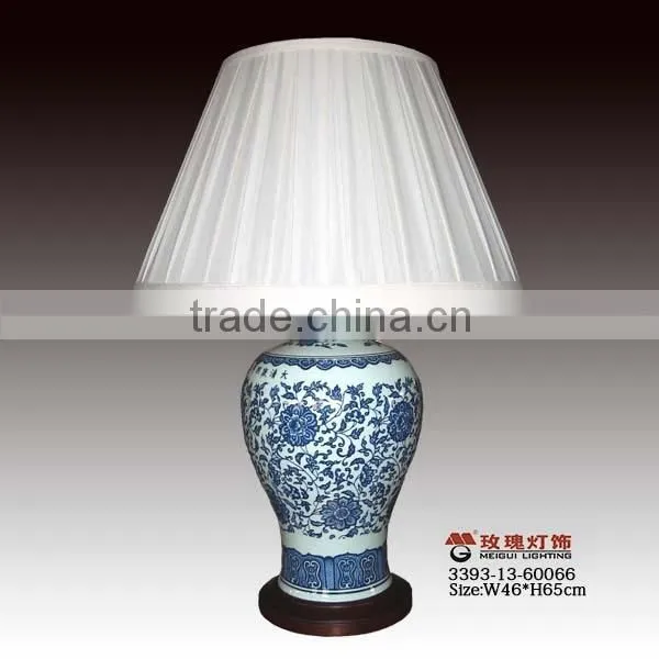 classical blue and white lamp for table