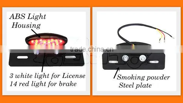BJ-LPL-001 Super bright 12V Integrated License Plate LED motorcycle tail light