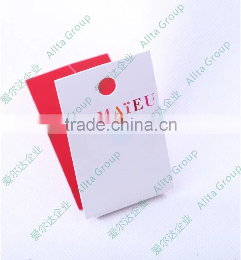 Hot sale direct factory custom bright pink color paper hang tags for women jeans sportswear