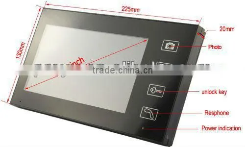 Clear Night-viewing 2.4GHz 7 Inch TFT Digital Wireless Video Door Phone