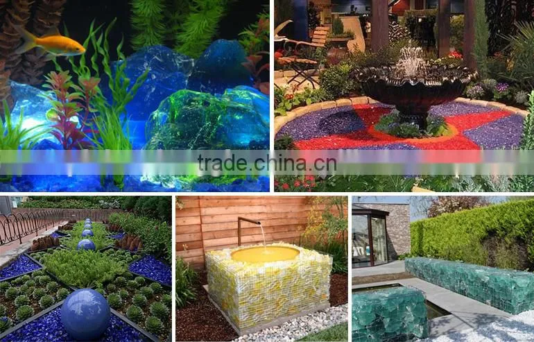 colourful decorative glass chunks