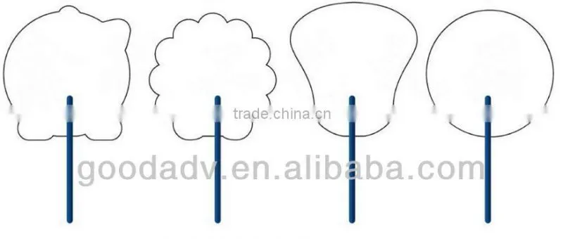 Summer Promotional Gifts print your own logo Advertising fan eco-friendly plastic hand fan