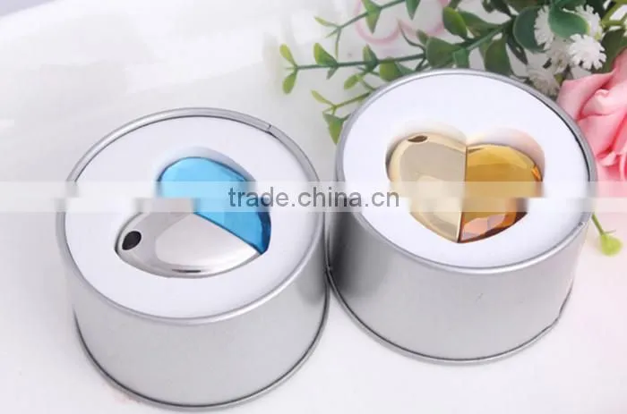 USB Flash Drive Customize Company Logo Bulk Cheap Heart Necklace Design 2GB 8GB