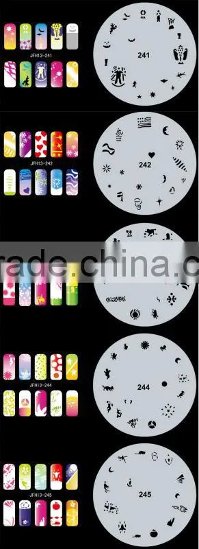Pro Airbrush Nail Art Paint Stencil Kit, 340 Designs, Set No.13