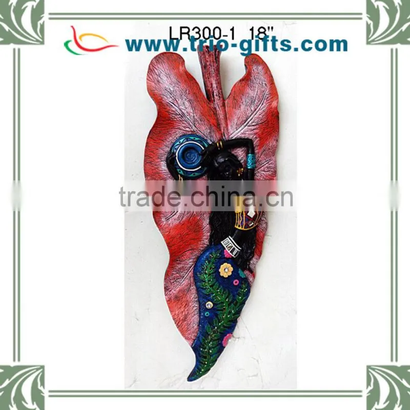 Wholesale Polyresin Leaf Shape Wall Hanging